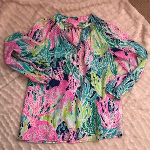 Lilly Pulitzer Elsa Silk Top